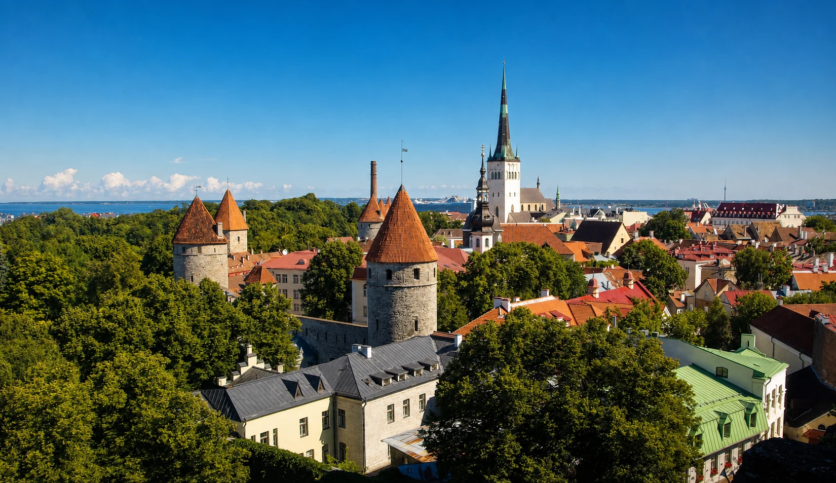 Tallinn old town skyline